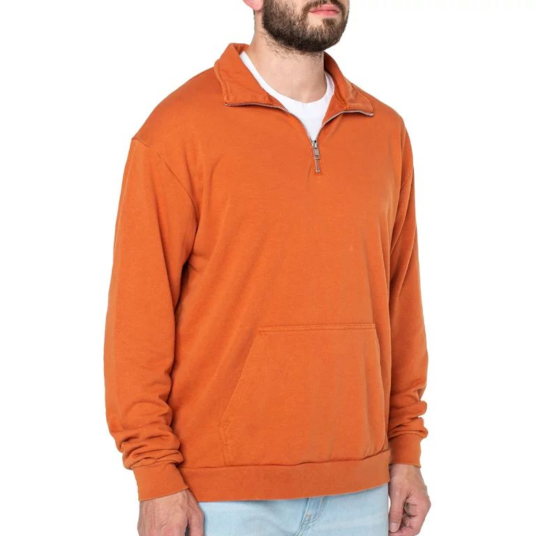 No Boundaries Men’s & Big Men's 1/4 Zip Sweatshirt, Sizes XS-3XL - Walmart.com | Walmart (US)
