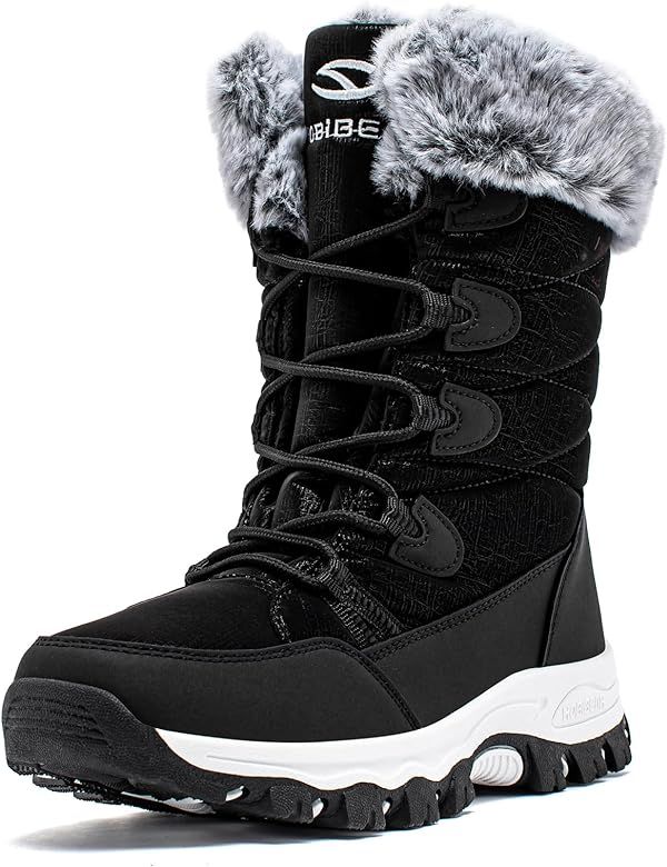 HOBIBEAR Women's Waterproof Winter Snow Boots Lightweight Warm Faux Fur Lined Mid-Calf Booties | Amazon (CA)