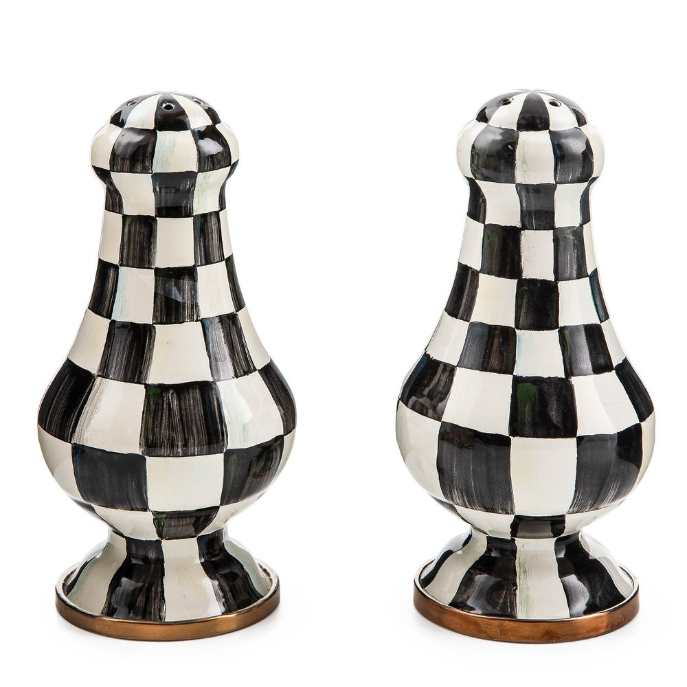 Courtly Check Large Salt & Pepper Shakers | MacKenzie-Childs