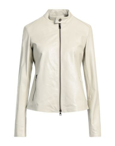 Street Leathers Woman Jacket Light grey Size S Leather | YOOX (US)