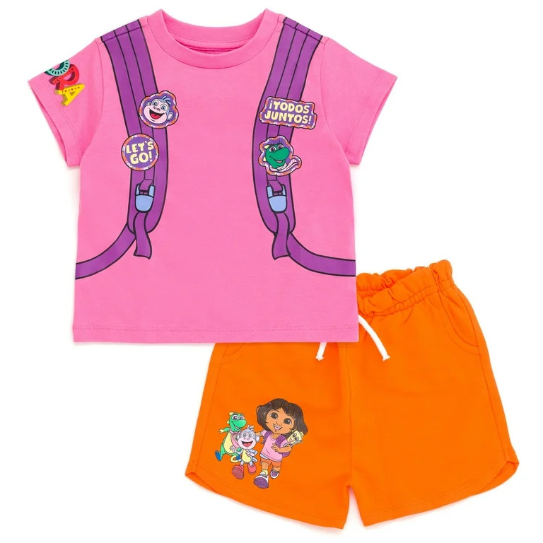 Nickelodeon Botas Dora the Explorer Isa the Iguana Cosplay Camiseta y Shorts de Felpa Francesa Co... | Walmart (US)