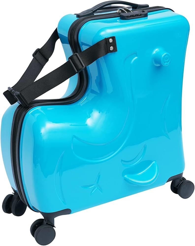 DNYSYSJ 20 Inch Children's Ride On Trolley , Portable Universal Wheel , Carry On Luggage, Waterpr... | Amazon (US)