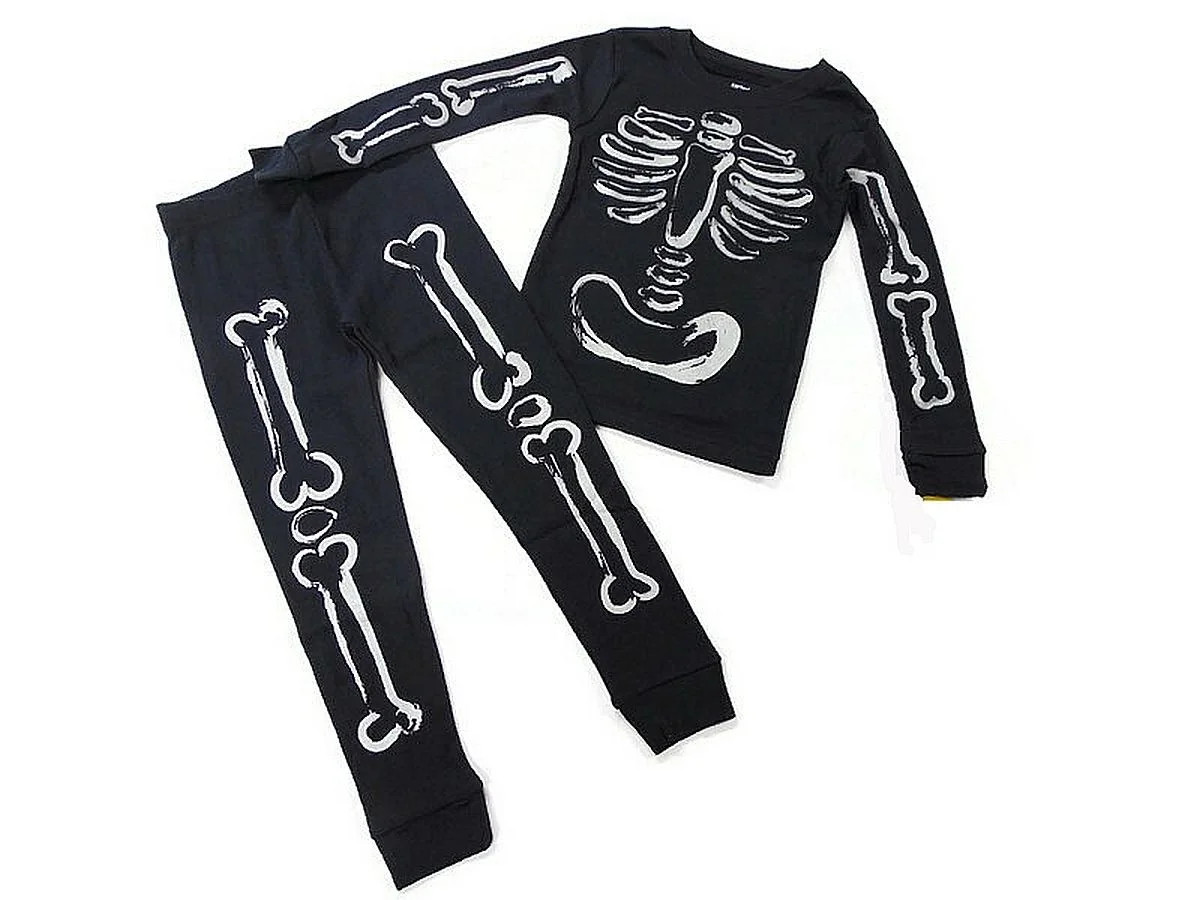 Carter's Halloween Skeleton Metallic Print Cotton Pajama Pants Set 4T | Walmart (US)