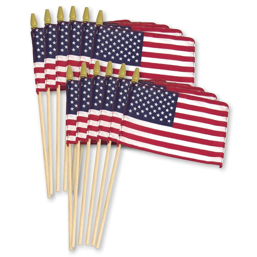 Super Tough American Flag | 0.67x1 FT Outdoor USA Flag | 24" Durable Wooden Stick with Spear Tip ... | Amazon (US)