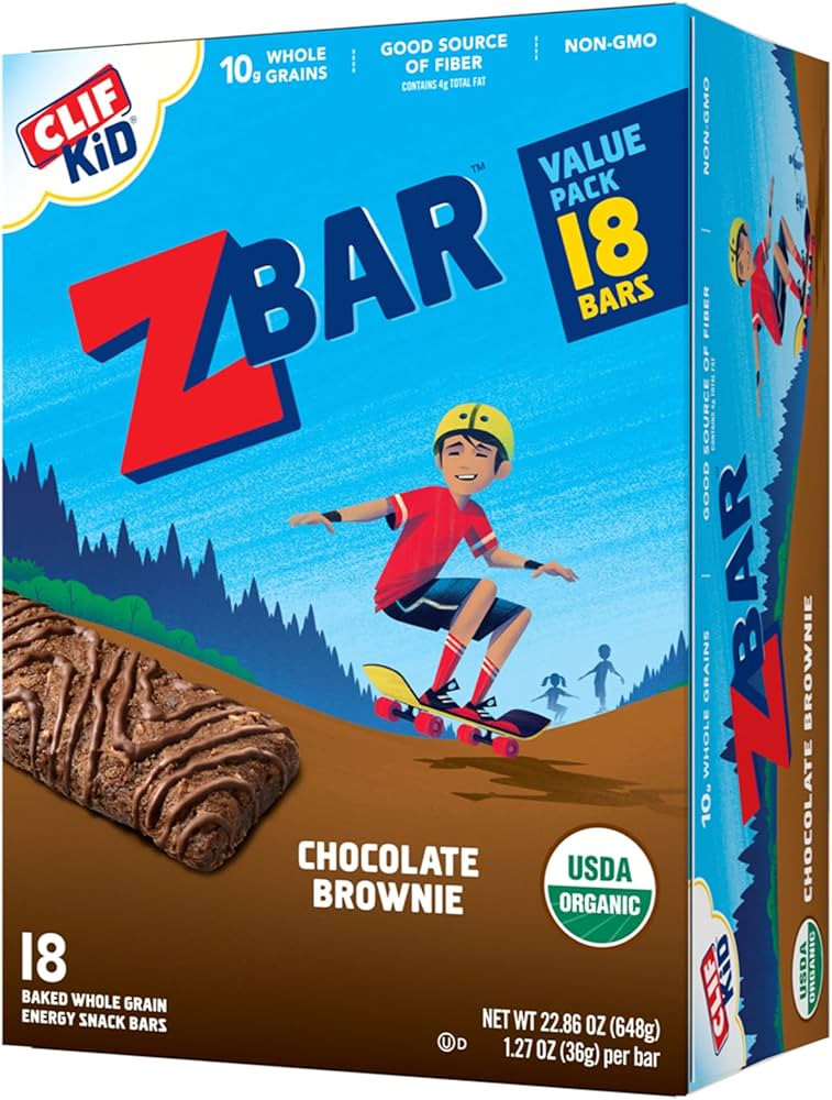 CLIF Kid Zbar - Chocolate Brownie - Soft Baked Whole Grain Snack Bars - USDA Organic - Non-GMO - ... | Amazon (US)