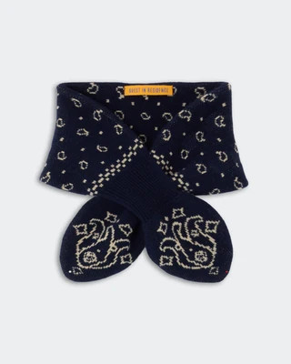 Bandana Bowtie Scarf - Midnight/Butter | Guest In Residence