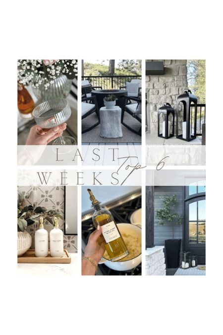 Last weeks top 6 home items 🔥 the hottest favorites 


top sellers  home decor  champagne glasses  oil dispenser  soap dispenser  planter pots  home essentials  best seller 

#LTKstyletip #LTKhome