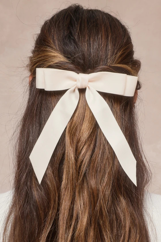 Graceful Presence Ivory Bow Hair Clip Set | Lulus