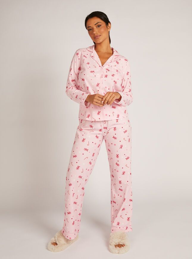 Present fleece pyjamas in a bag - Pink Mix | Boux Avenue (UK)