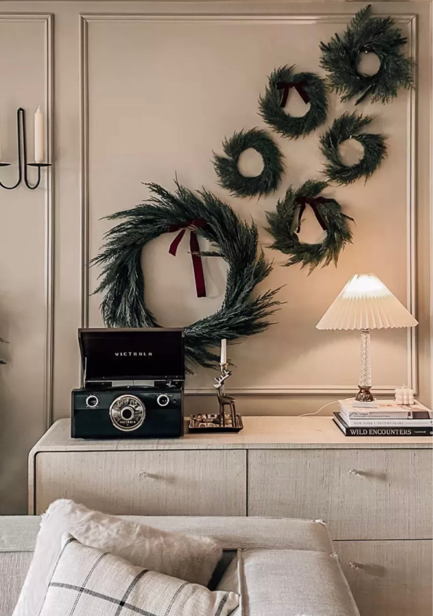 Wreath wall for Christmas decor, living room wall, holiday decor

#LTKhome #LTKHoliday #LTKSeasonal