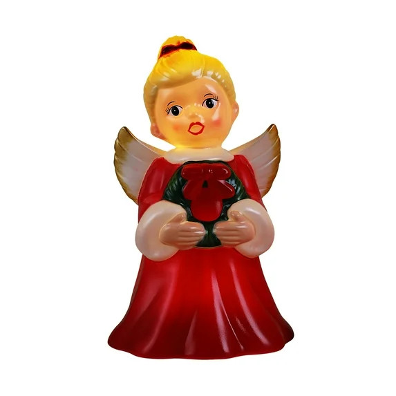 Mr. Christmas Decorative 12-inch Blow Mold Angel, Red | Walmart (US)