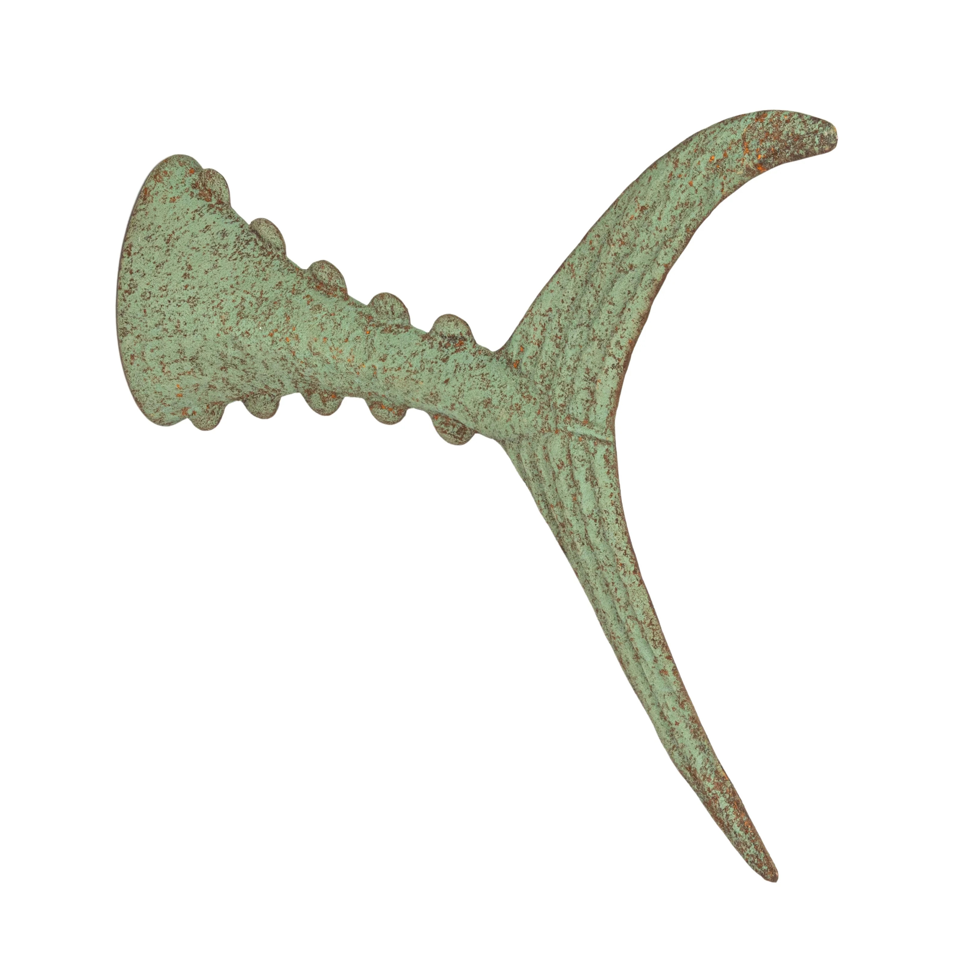 Creative Co-Op Distressed Metal Tuna Tail Accent Decor, Aqua | Walmart (US)