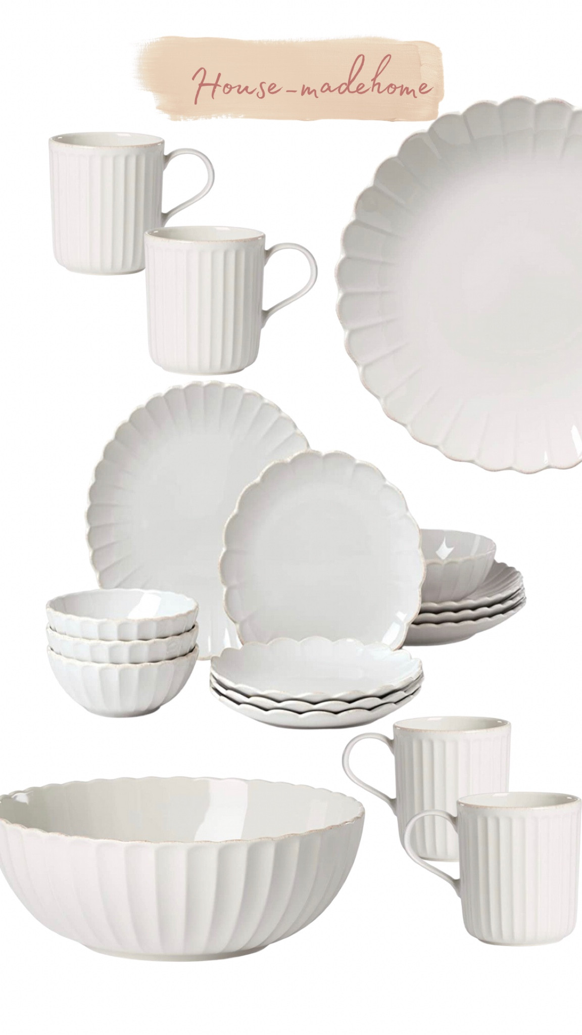 If you know me you know the best part of hosting is setting the table and these scalloped dishes are perfect!!

#LTKhome #LTKFind #LTKfamily