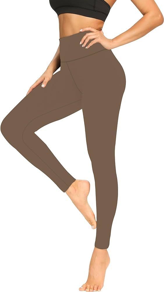 Soft Leggings for Women - High Waisted Tummy Control No See Through Workout Yoga Pants | Amazon (US)