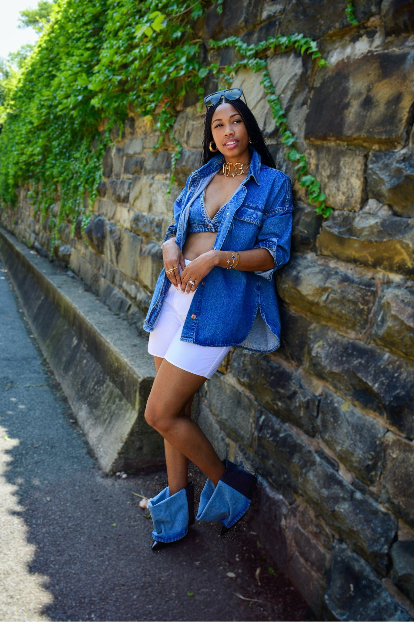 Denim on denim me please! I’ve been enjoying denim so much this summer! So many different ways to style it; from denim bralettes, denim over shirts to denim boots!!!


#LTKshoecrush #LTKstyletip #LTKFind