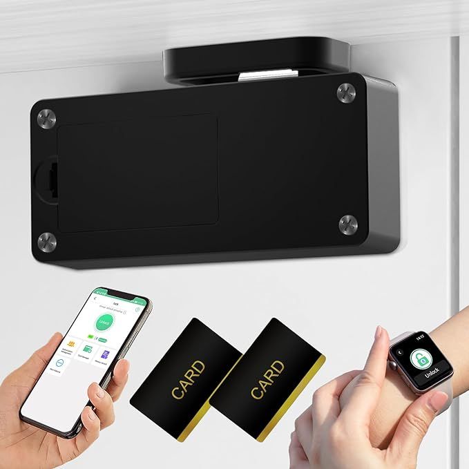 RFID Hidden Electronic Cabinet Lock, Biometric Keyless Bluetooth DIY Safety Lock for Box Furnitur... | Amazon (US)