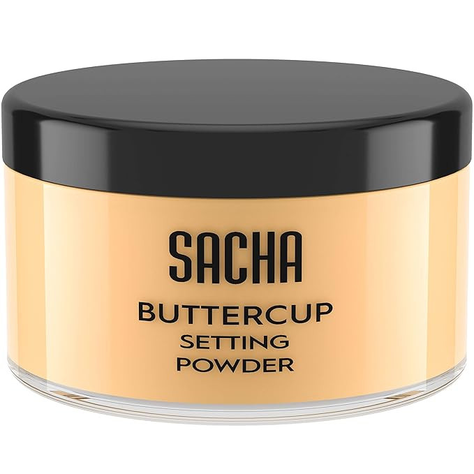 Sacha BUTTERCUP Setting Powder. No Ashy Flashback. Blurs Fine Lines and Pores. Loose, Translucent... | Amazon (US)