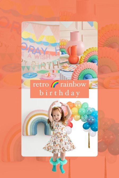 Retro rainbow birthday party 🌈

#LTKkids #LTKparties #LTKfamily