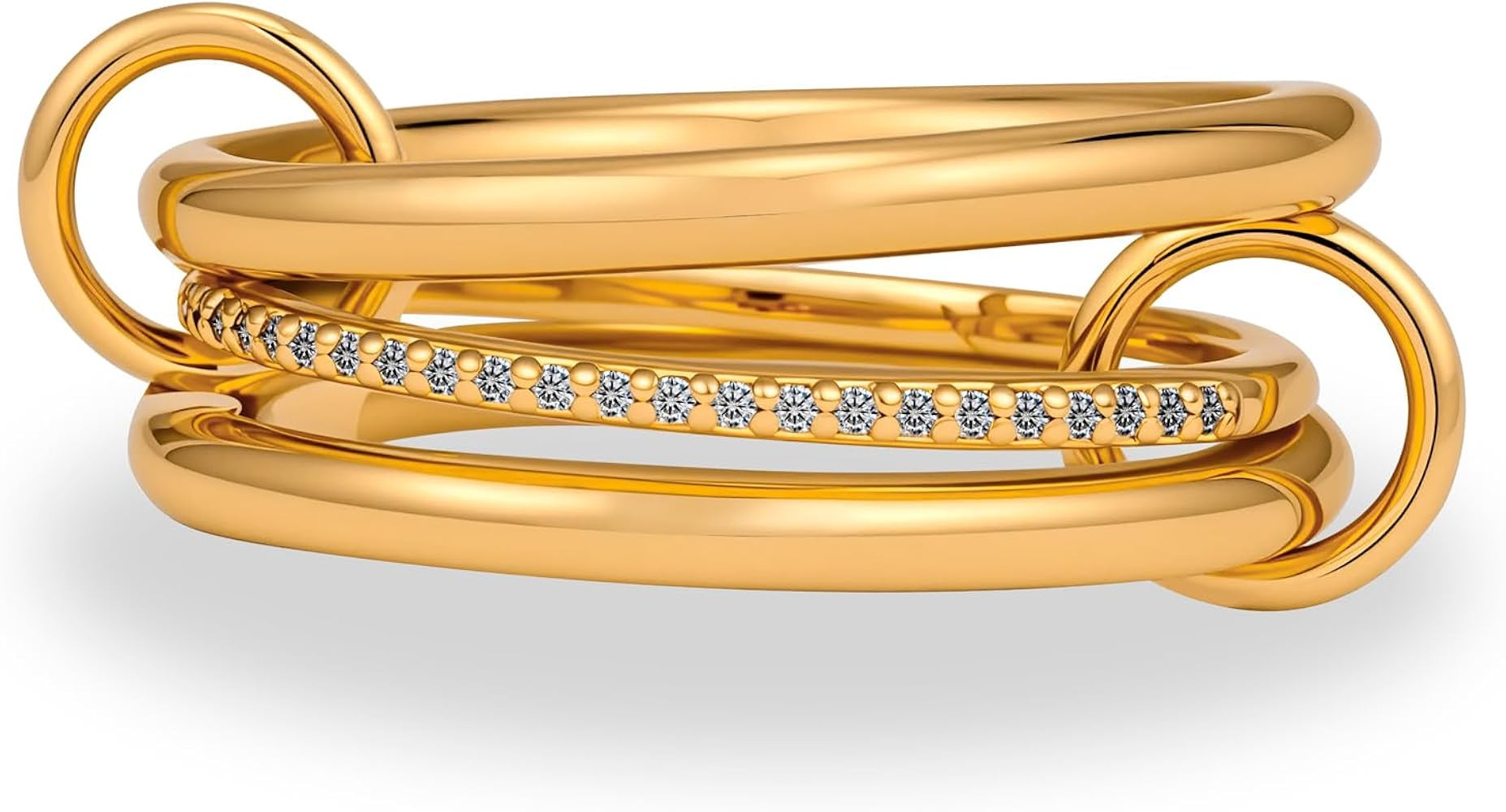 Ceniaioe Gold Rings for Women Fidget Ring Silver Oura Rings for Women Anxiety Ring Stackable Thum... | Amazon (US)