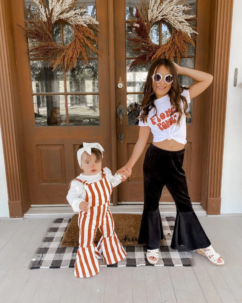 Jaden Tie Strap Jumpsuit - Clay & White Stripe | Bailey's Blossoms