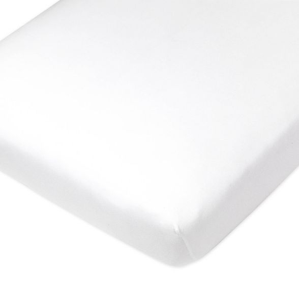 Honest Baby Organic Cotton Fitted Crib Sheet - Bright White | Target