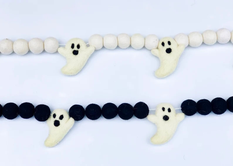 Ghost Felt Garland/ Halloween Garland/ Ghost Banner/ Halloween Decor/ Felt ghost/ Handmade gift/ ... | Etsy (US)