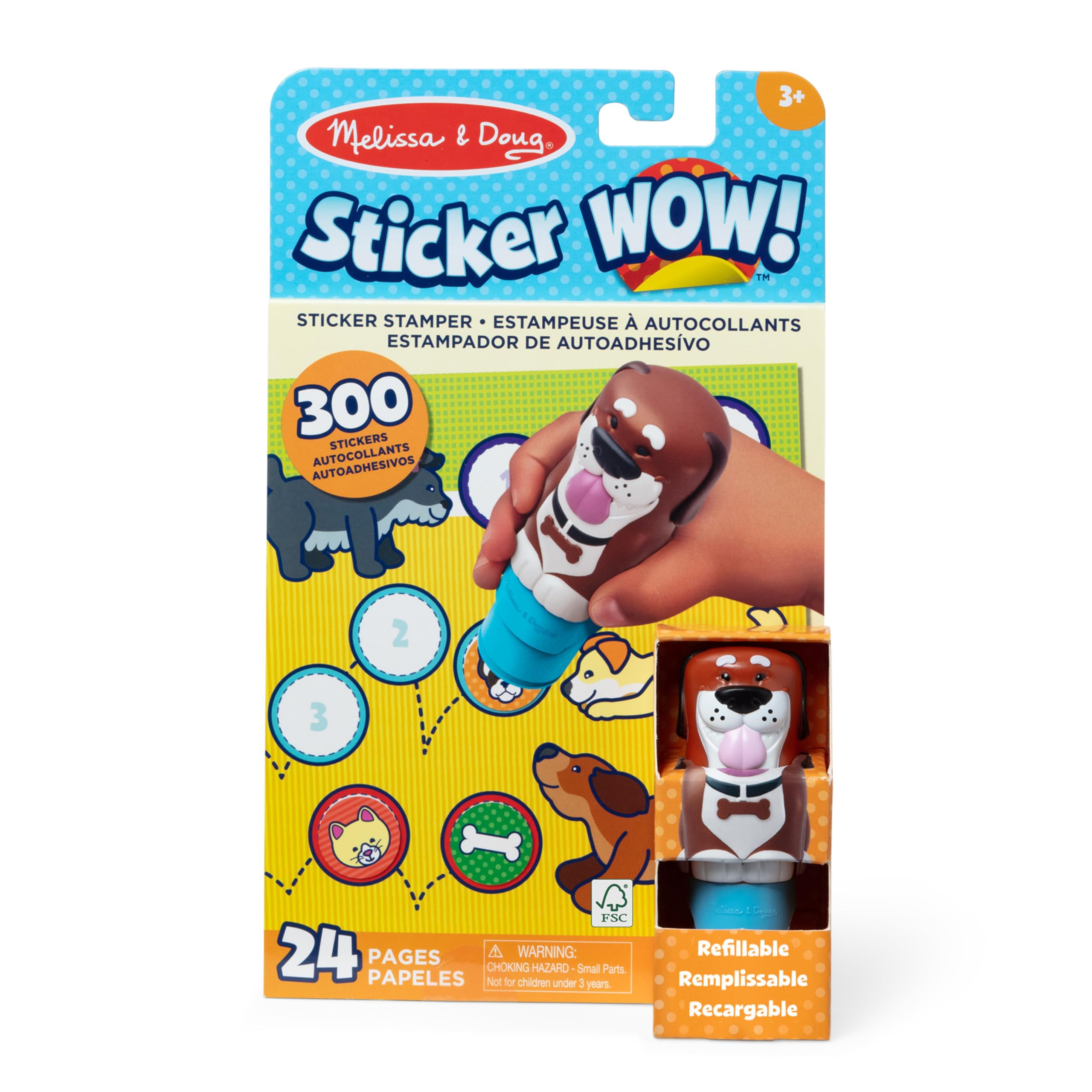 Melissa & Doug Sticker Wow!™ 24-Page Activity Pad and Sticker Stamper, 300 Stickers, Arts and C... | Amazon (US)