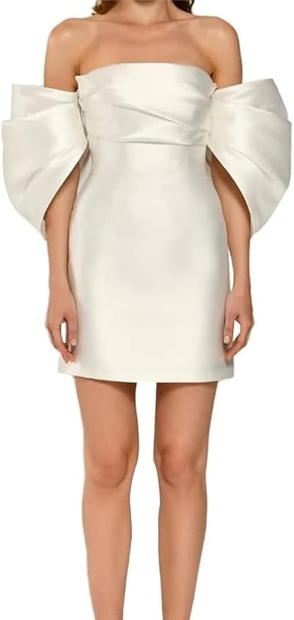 Women's Sweetheart Short Wedding Dress for Bride Sleeveless Boho Wedding Dress Tulle Bridal Gown | Amazon (US)