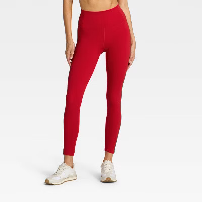Women's Dynamic Flex High-Rise 7/8 Leggings - All In Motion™ Red S | Target
