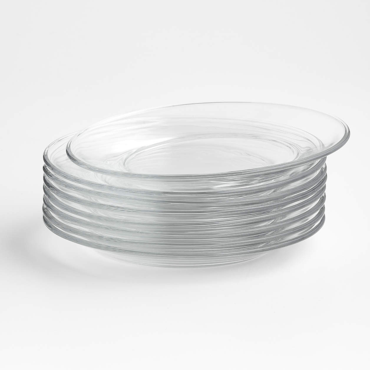 Moderno Glass Salad Plates, Set of 8 + Reviews | Crate & Barrel | Crate & Barrel