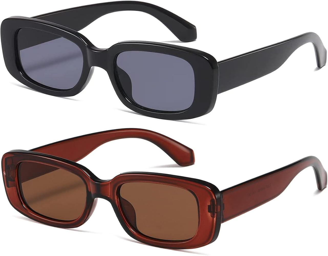 kimorn Rectangle Sunglasses for Women man, Retro Square UV400 Shades | Amazon (US)