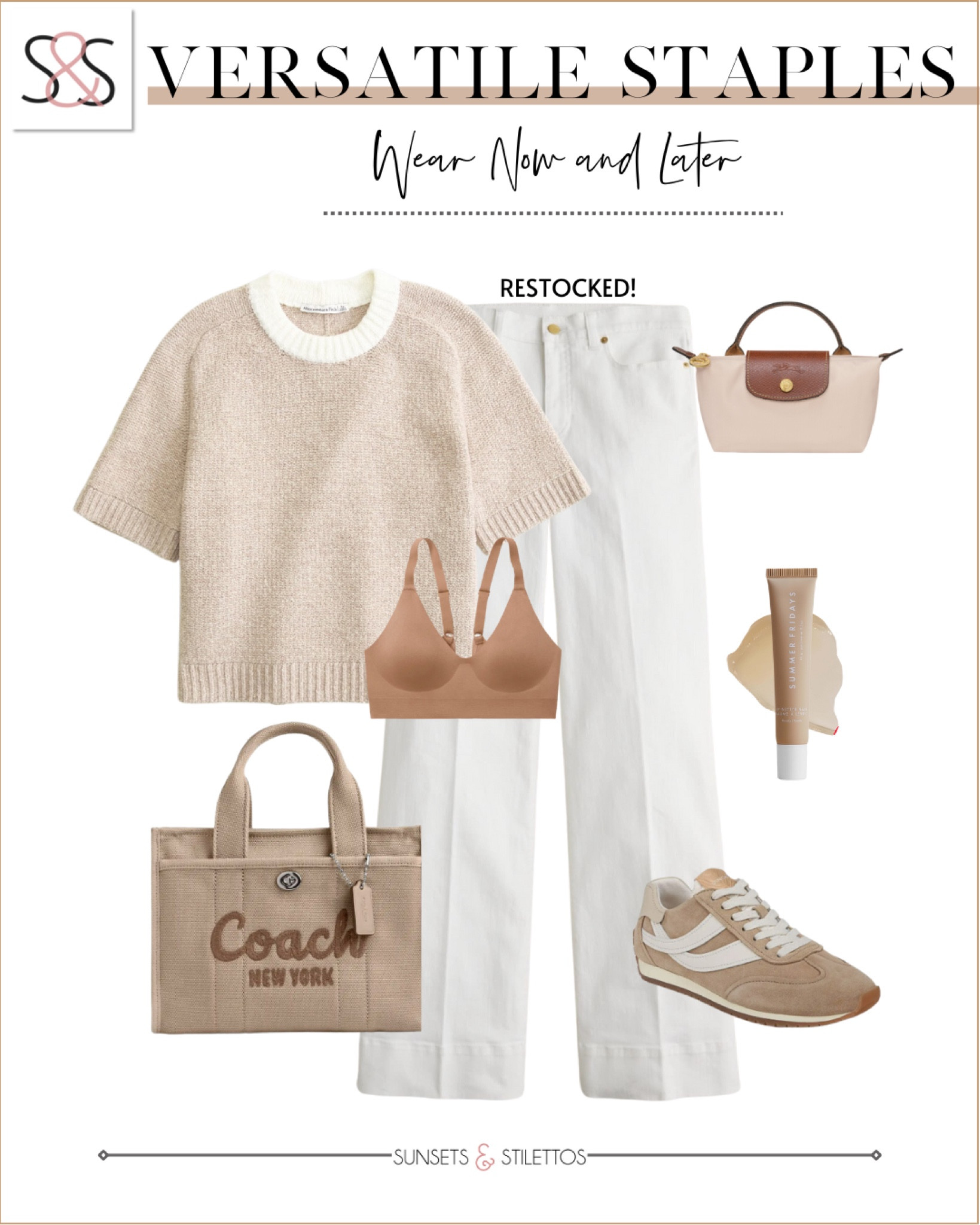 Versatile staples for every season. This neutral outfit transitions from winter to spring featuring a restocked trouser that is a closet must-have.. in white!

Sunsets and Stilettos, neutral outfit ideas, versatile closet staples, restocked trousers, casual  style

#LTKSeasonal #LTKWorkwear #LTKOver40
