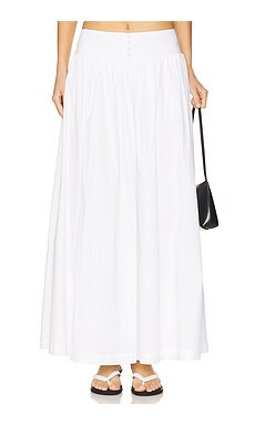 WeWoreWhat Drop Waist Maxi Skirt in Classic White from Revolve.com | Revolve Clothing (Global)