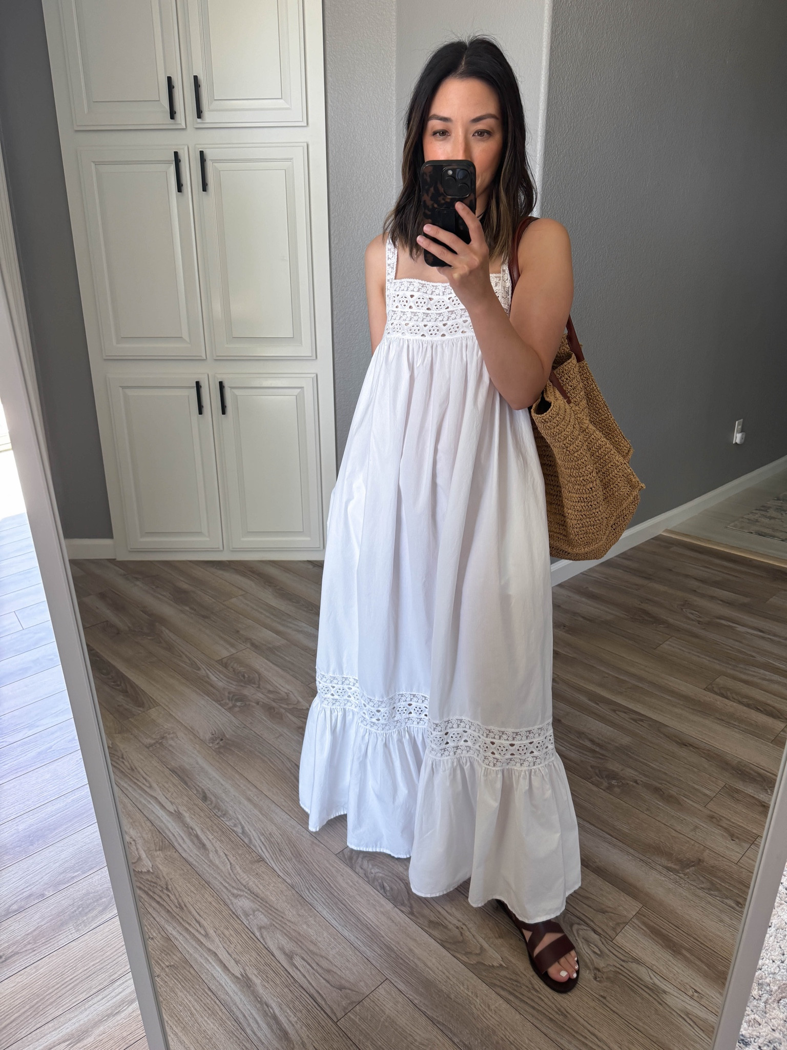 white christmas dresses J.Crew Button-Front Sleeveless Midi Dress White Cotton Eyelet Size 6T –  Celebrity Owned