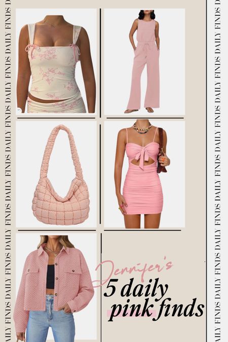 Pink Amazon finds 🩷

Pink bag, pink dress, pink bag, pink Amazon fashion, coquette style 