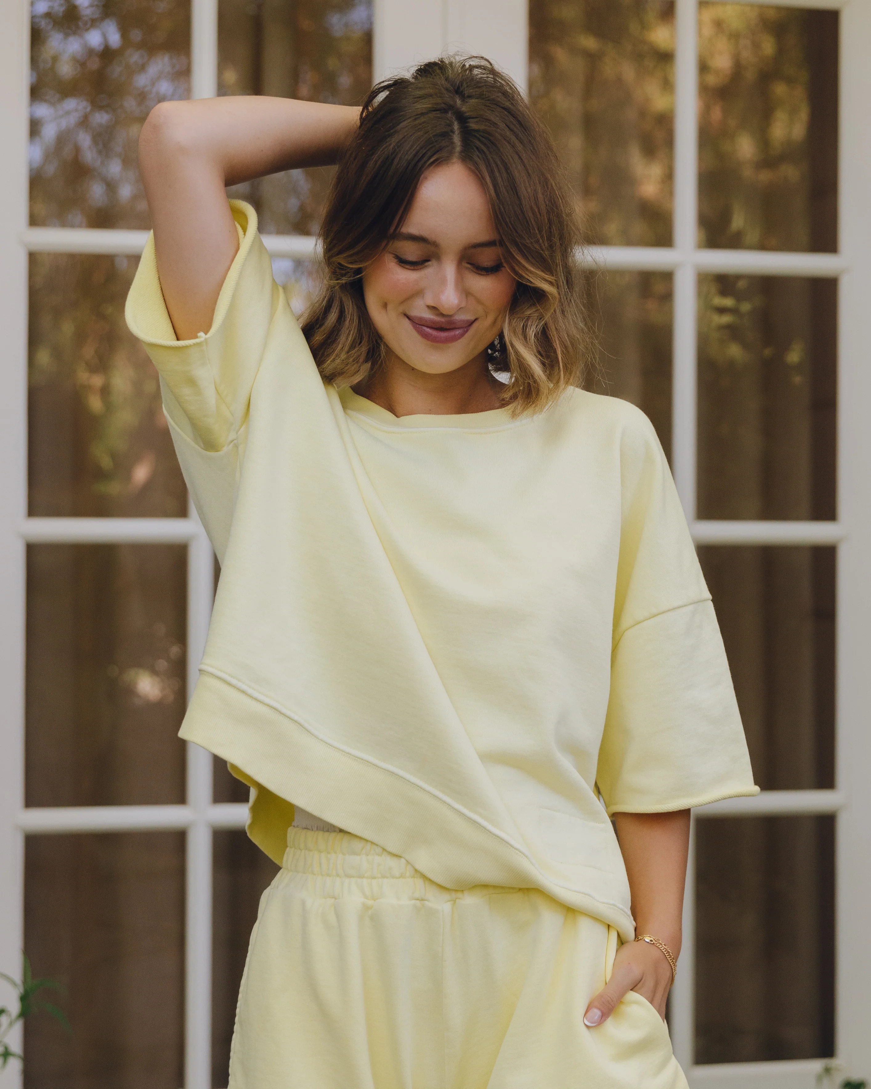 Cropped Sleeve Crew | Daily Drills