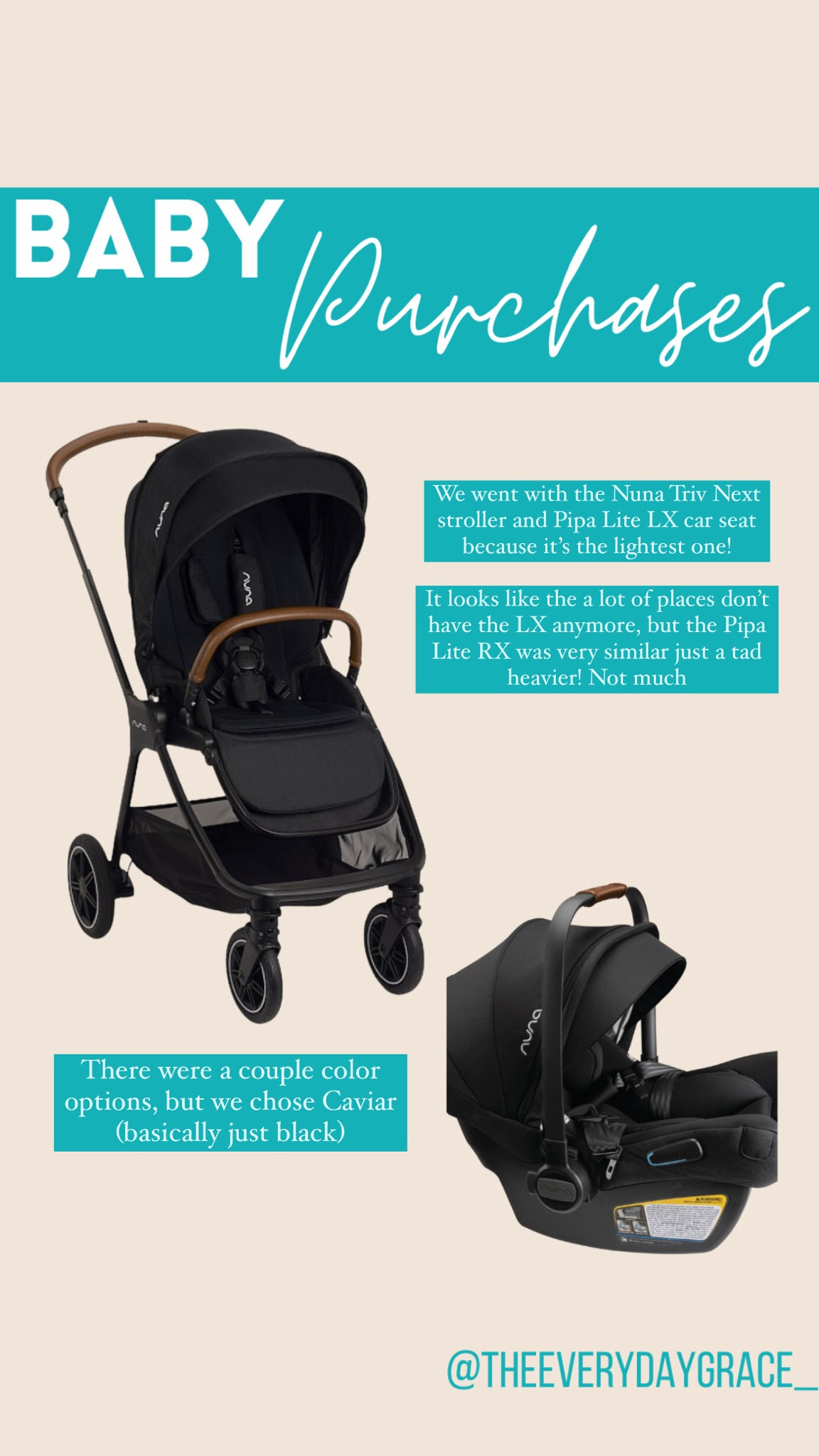 Stroller and car seat we purchased! Love how light the car seat is and stroller is very easy to fold!

#LTKkids #LTKbaby #LTKbump