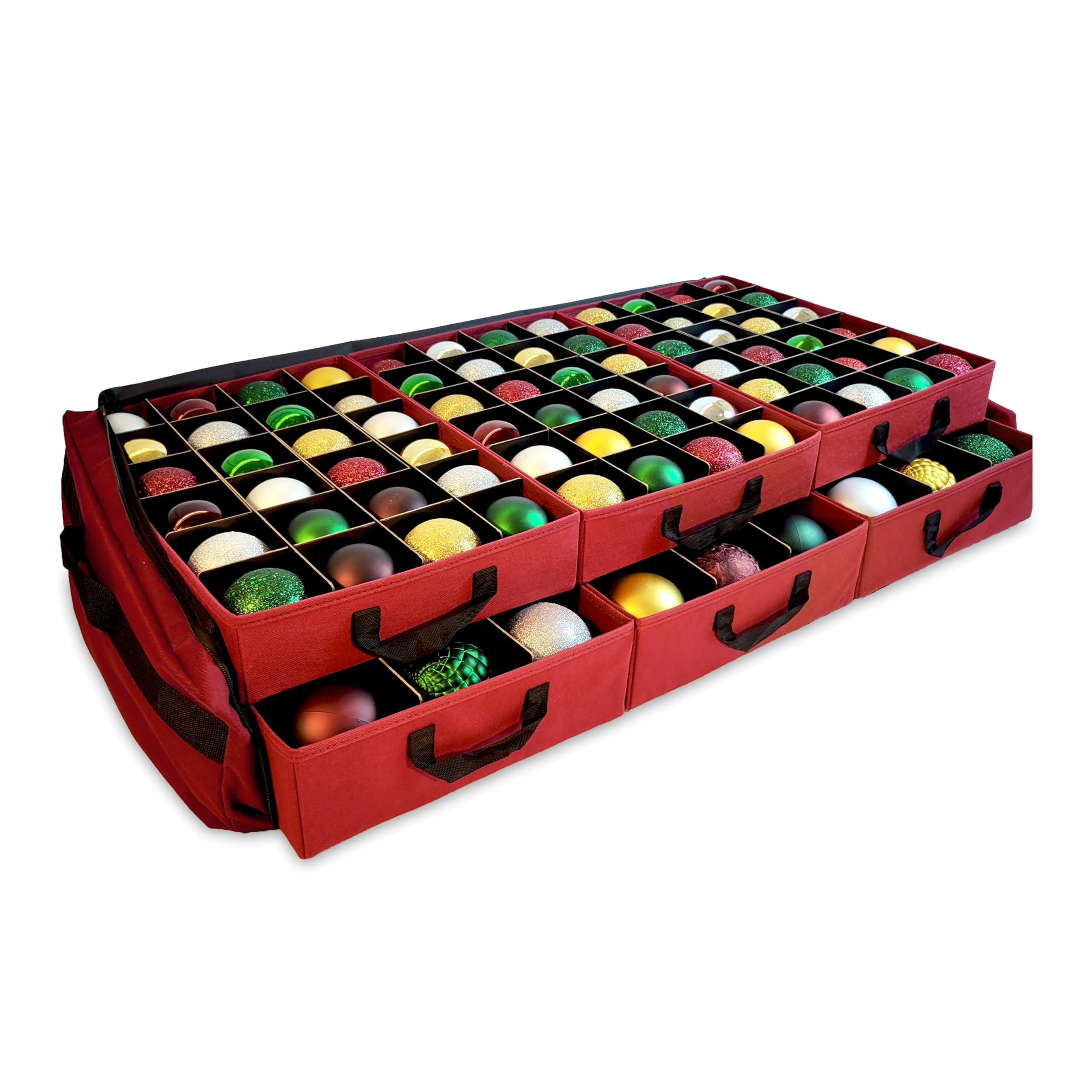 612 Vermont Flat Under Bed Ornament Storage Holds 108 Ornaments, 72 – 3” and 36 – 4” Orna... | Amazon (US)