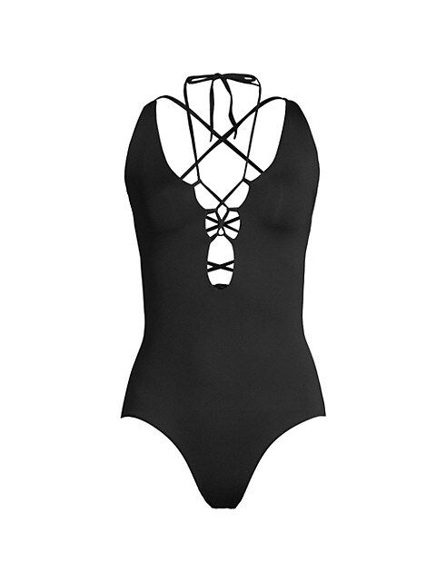 Formentera Lace-Up One-Piece Swimsuit | Saks Fifth Avenue