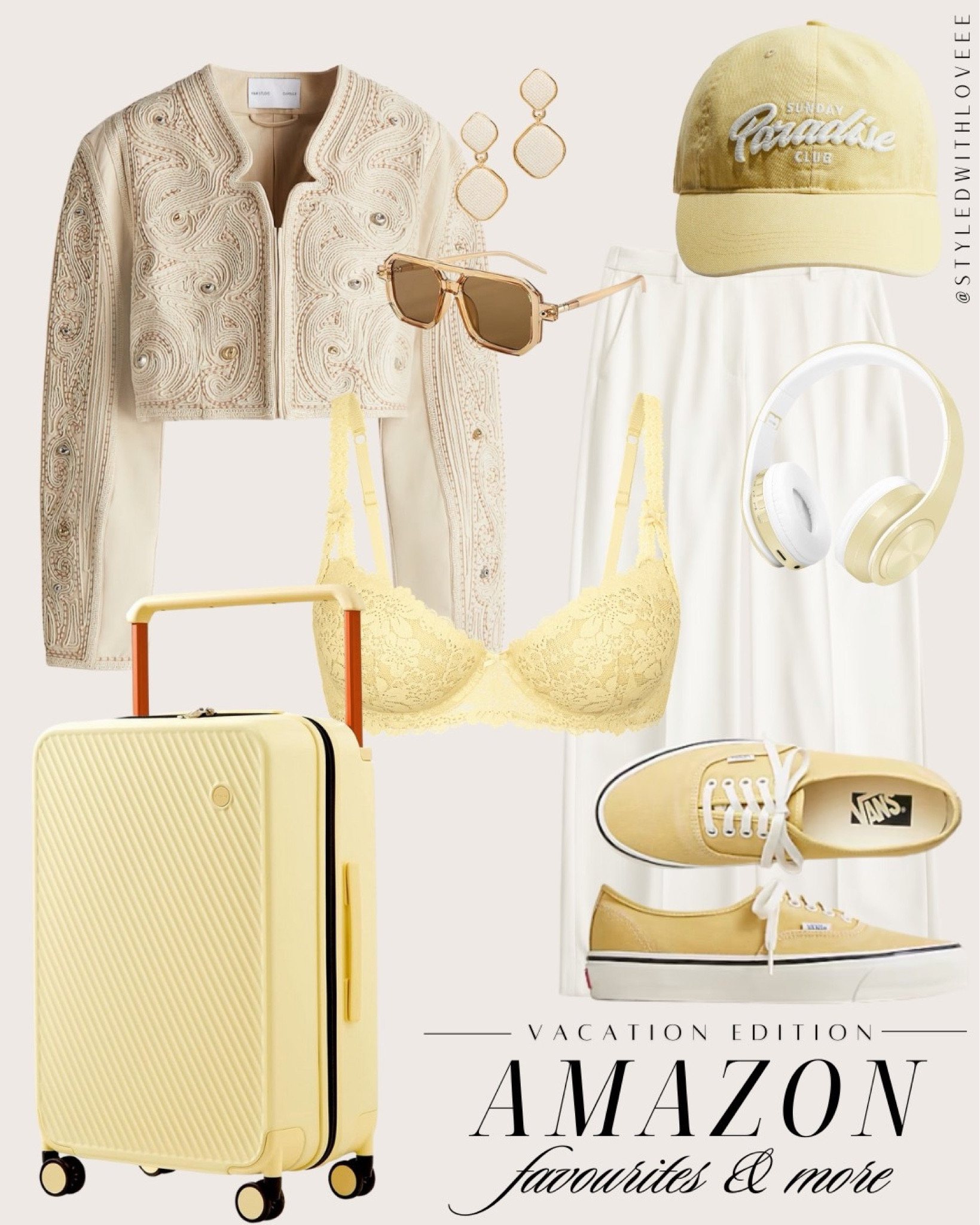 Vacation mode: ON 🌼✈️
From wheels up to sunset strolls, this Amazon edit has you fully styled.
Neutrals that pop, comfy sneakers, and the cutest carry-on I’ve ever packed.
Everything here is petite-friendly, travel-approved, and under $100 (yep, even the lacy bralette).
Linked it all on LTK under Amazon Vacation Finds — don’t forget to save it for your next trip!


Follow my LTK @Styledwithlovebyheather on the @shop.LTK app to view this post and get my exclusive app-only content!

  

 #LTKootd #LTKSwim #LTKTravel
