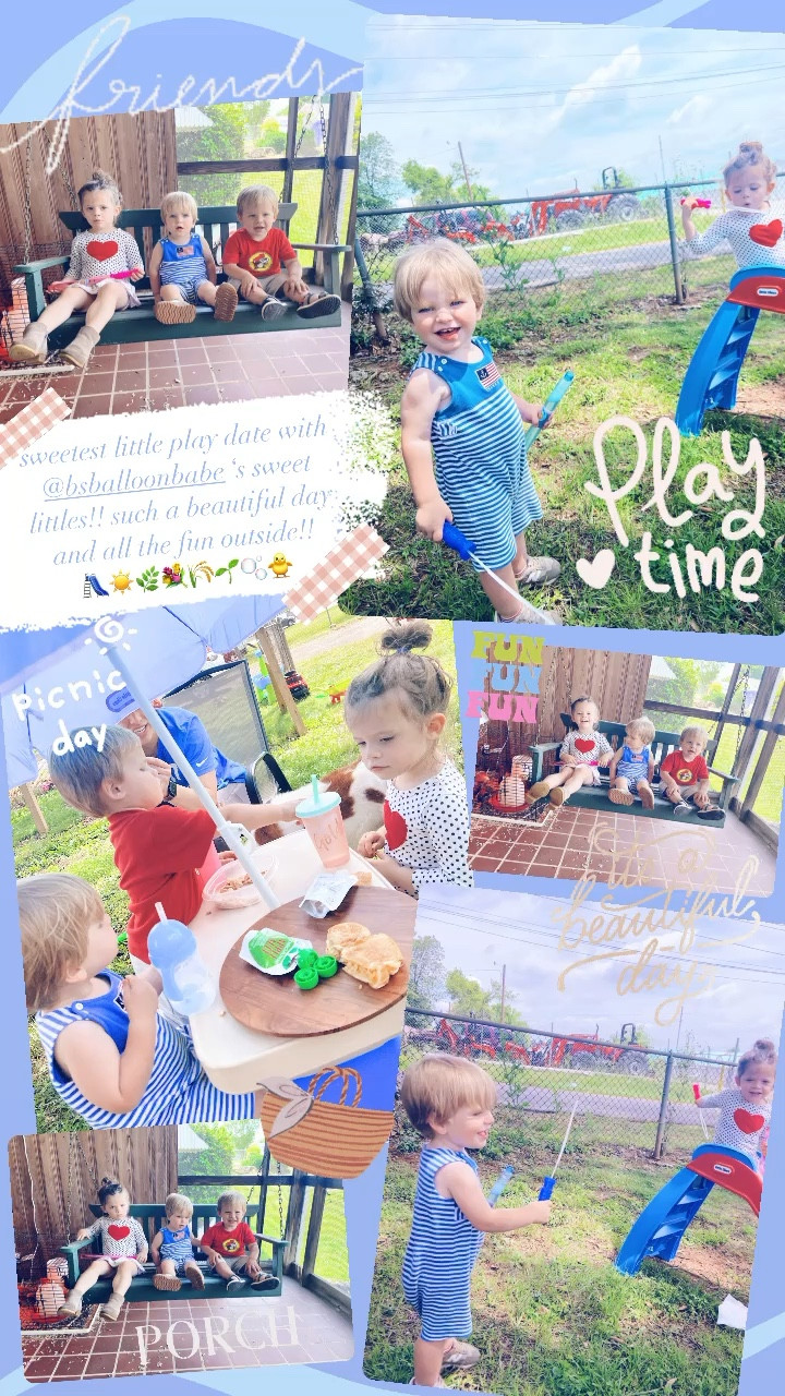 sweetest little play date with @bsballoonbabe ‘s sweet littles!! such a beautiful day and all the fun outside!! 
🛝☀️🌿💐🌾🌱🫧🐥

#LTKbaby #LTKhome #LTKfamily