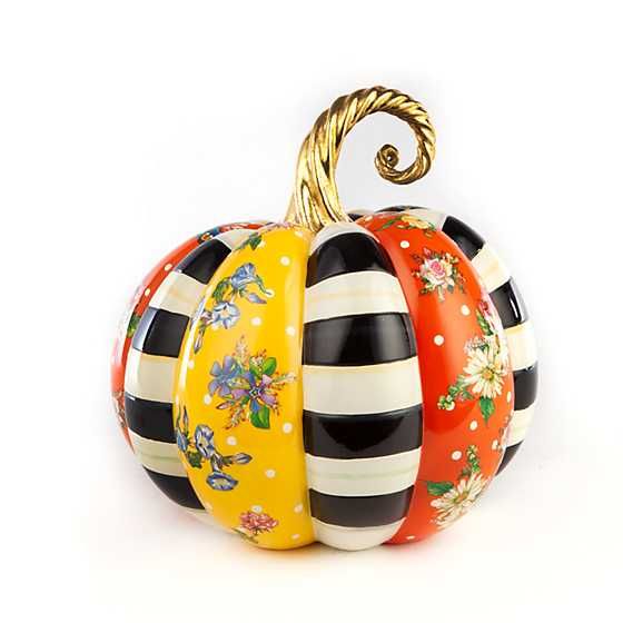 Flower Market Patchwork Pumpkin - Medium | MacKenzie-Childs