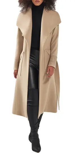 Wide Collar Belted Alpaca & Wool Wrap Coat | Nordstrom Canada