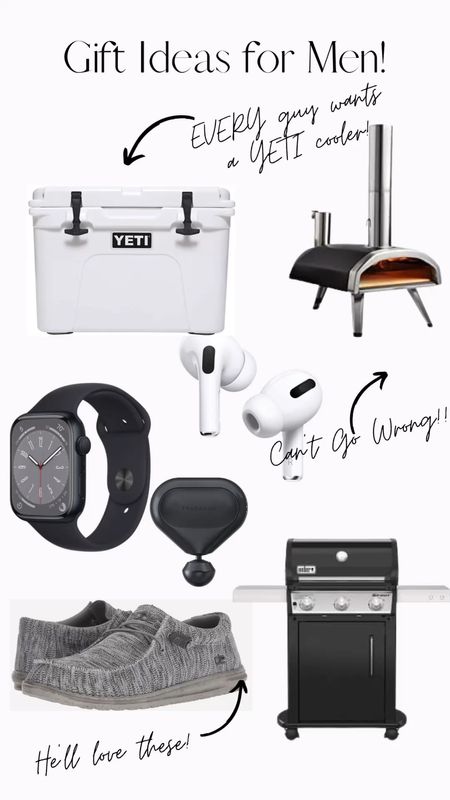 Gift Ideas For Men
Yeti coolers, Ooni pizza Oven, Thera Gun, Apple Watch series 8, Weber Grill, Hey Dude shoes, Apple AirPods

#LTKSeasonal #LTKHoliday