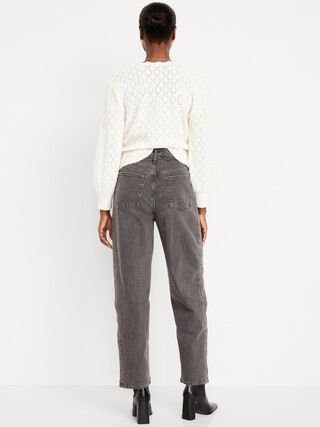 High-Waisted Barrel Ankle Jeans | Old Navy (US)