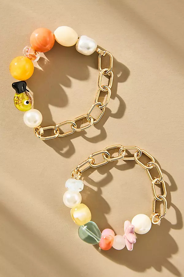 Beaded Camp Bracelets, Set of 2 | Anthropologie (US)