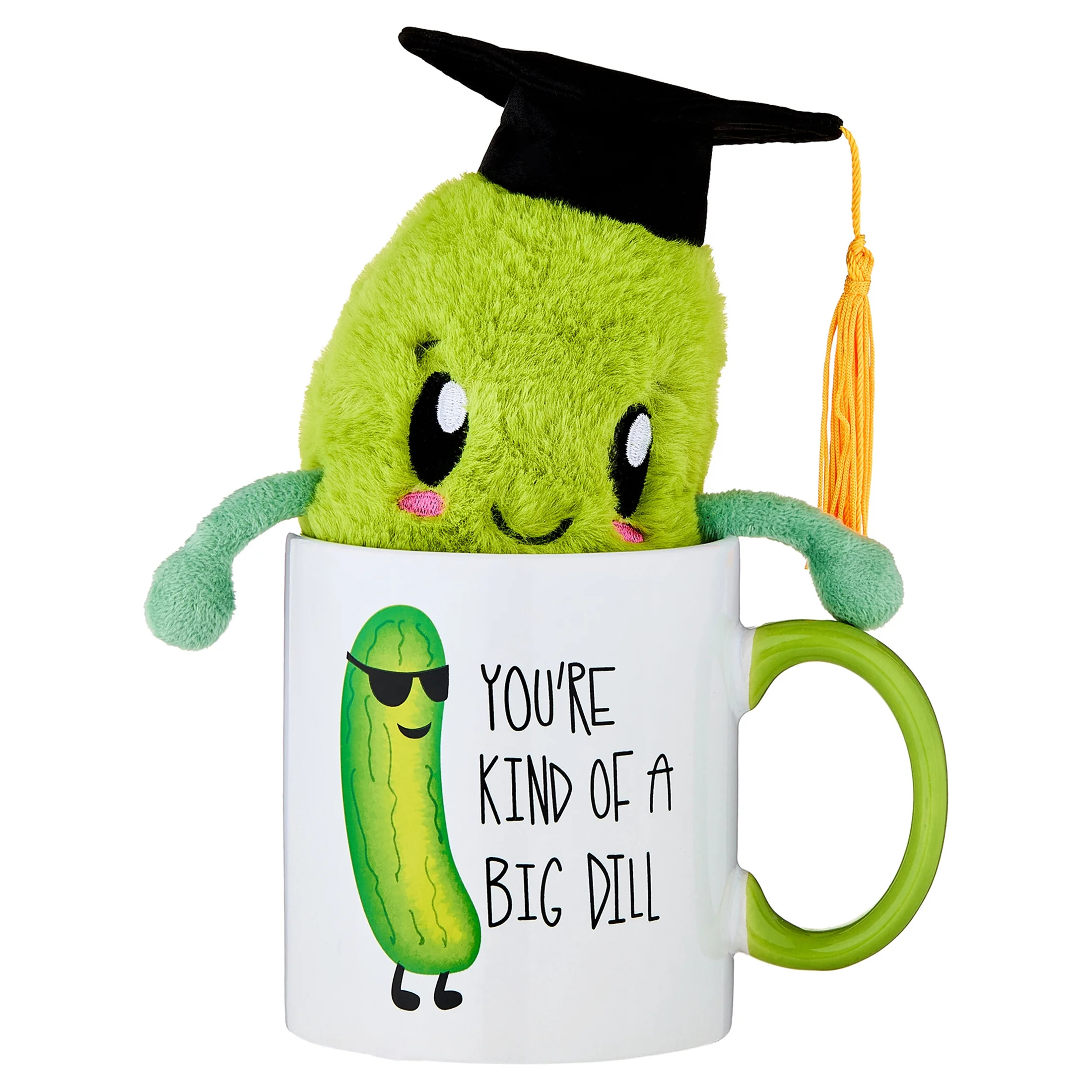 Pickle Plush in You're Kind of a Big Dill Mug, Green and White, Graduation by Way To Celebrate | Walmart (US)