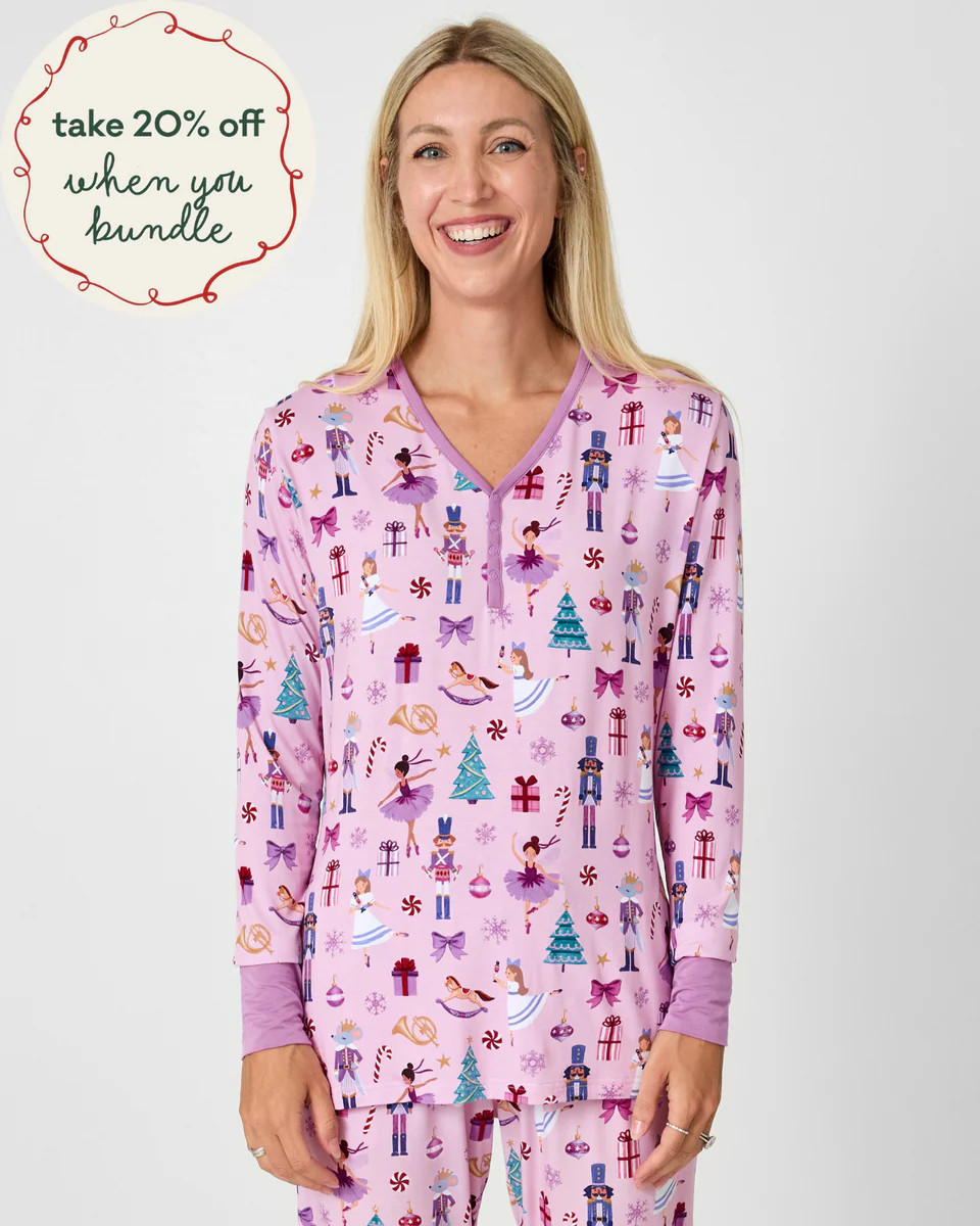Nutcracker Ballet Women's Long Sleeve Pajama Top | Little Sleepies