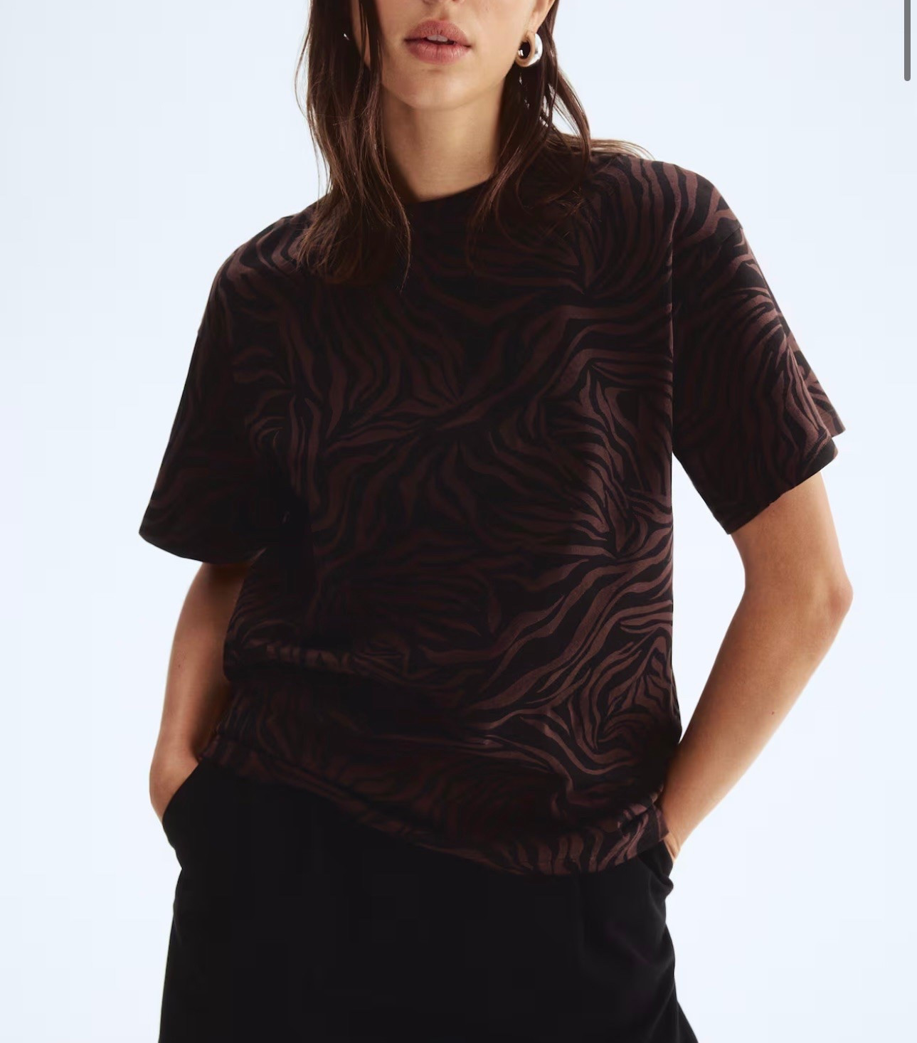 H&M animal print tee. Not over the top but still has a little edge.