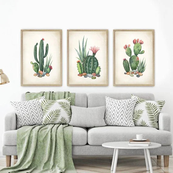 Watercolor Cactus Print Set. Cactus Prints. Cactus Art Prints. | Etsy | Etsy (US)